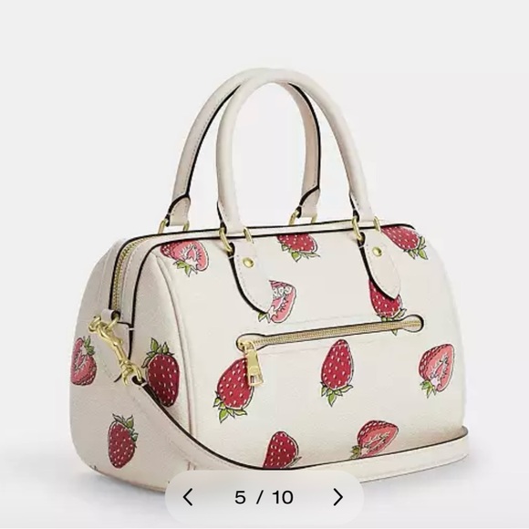 Coach Rowan Satchel Bag With Strawberry Print🍓✨ - Picture 5 of 7